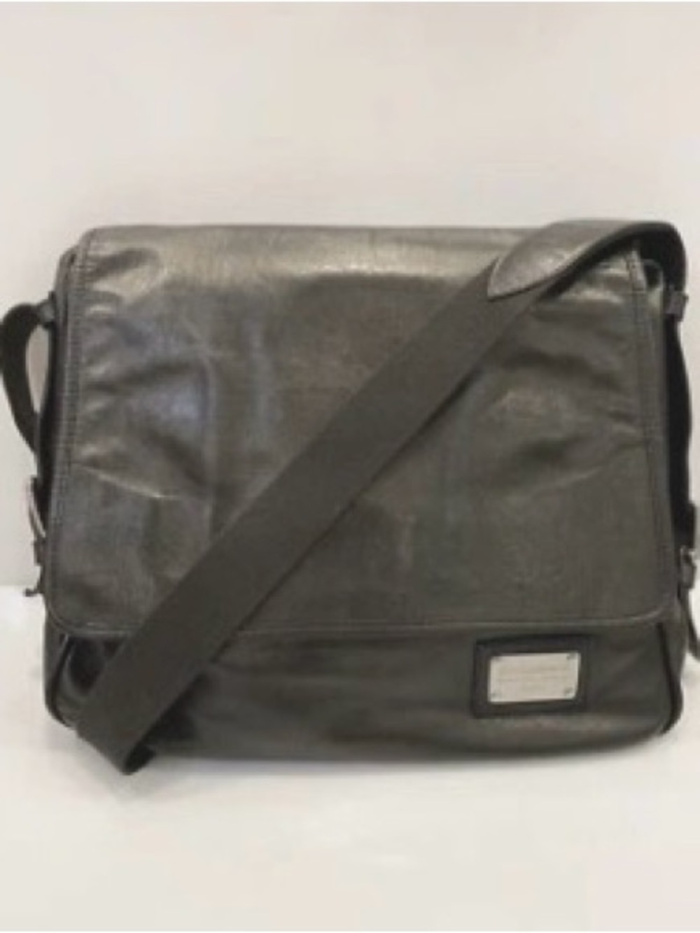 Dolce & Gabbana Black Leather Messenger Bag
